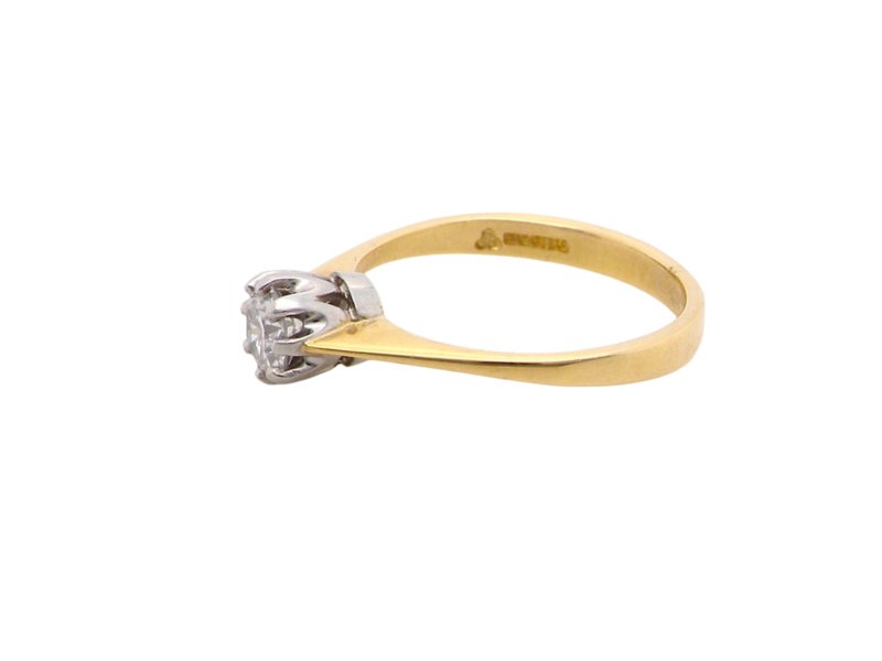 Vintage Tom Solitaire Diamond 18 Carat Gold Ring