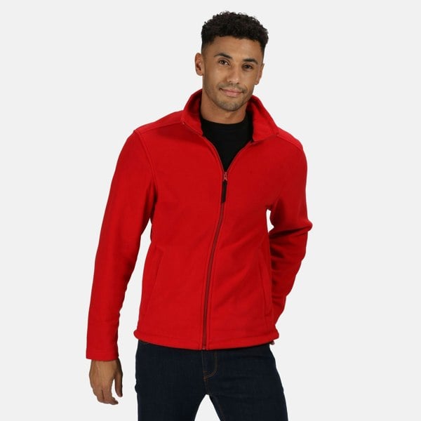 Regatta Mens Plain Micro Fleece Full Zip Jacket (Layer Lite) - Classic Red