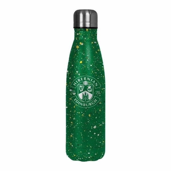 Hibernian FC Paint Splatter Water Bottle, Water Bottles, Sports, Gift