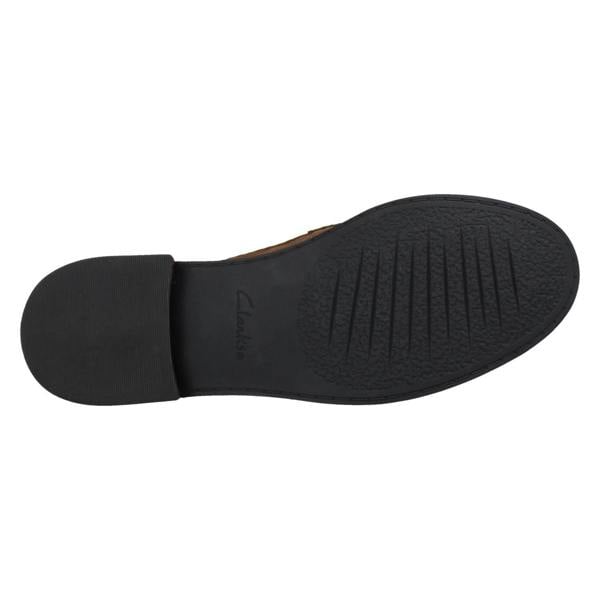 Clarks Ladies Clarks Suede Stud Detailed Loafers Hana Loafer