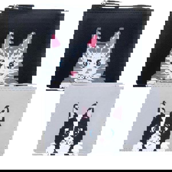 Mala Leather Vinny & Victor Cats Coin & Card Purse