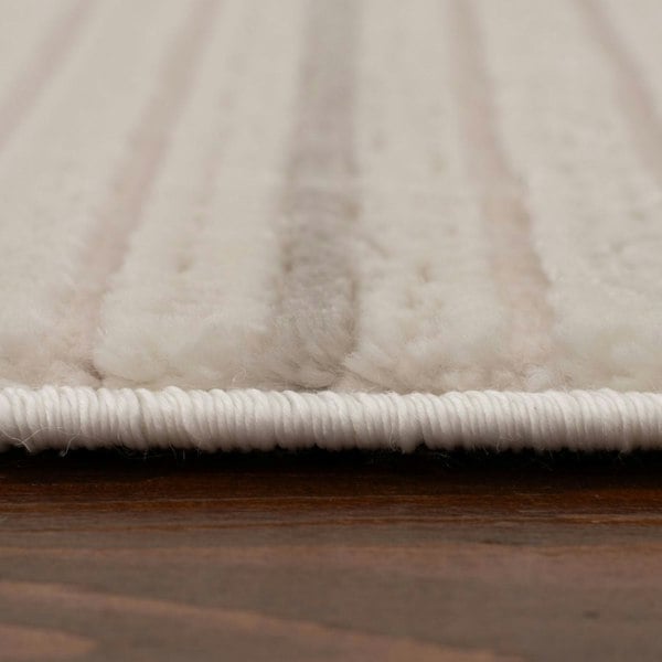 Geometric Living Room rug, grey-cream colours, stain-resistant and non-shedding