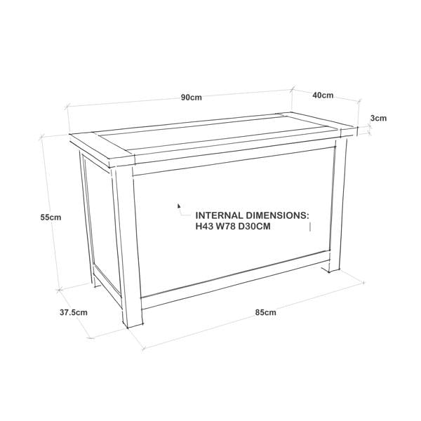 Cabinet Bits Argenta Light Grey Blanket Box Ottoman