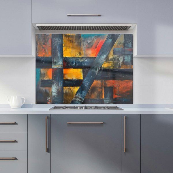 Warren Reed - Designer Geometric Interplay: Abstract Patterns Kitchen Splashback