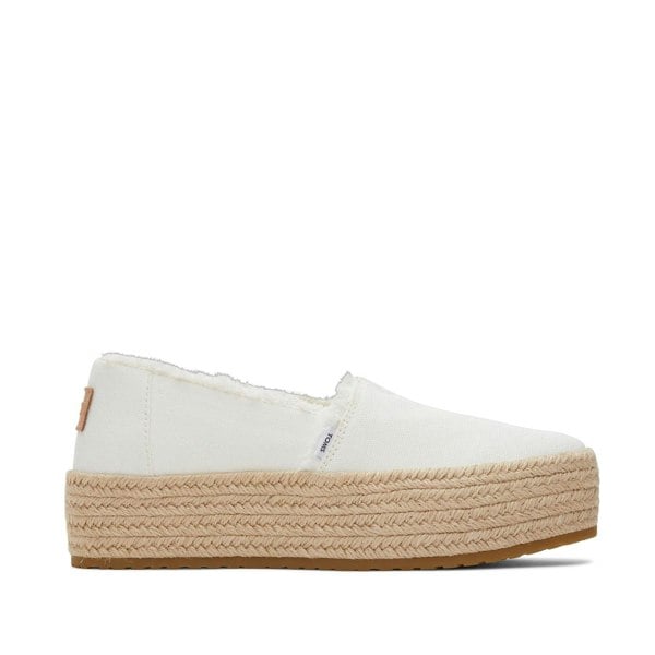 TOMS Valencia Canvas Women's White Espadrilles