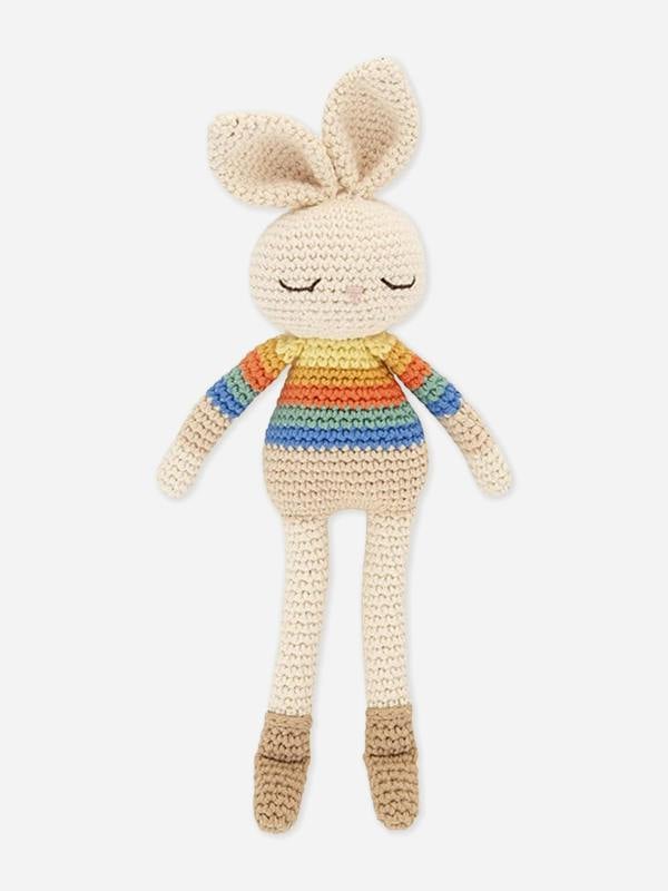 The Bonnie Mob Bonnie Bunny Crochet Toy - Rainbow stripe