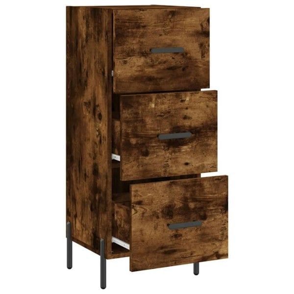 Berkfield Sideboard Smoked Oak 34.5x34x90 cm Engineered Wood