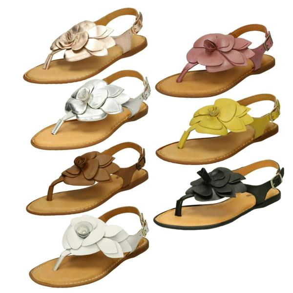 Leather Collection Ladies Leather Collection Toepost Sandals F00207