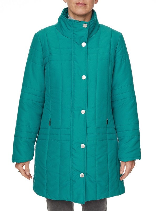 PennyPlain Long Quilt Coat - Teal