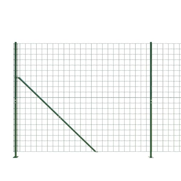 Berkfield Wire Mesh Fence with Flange Green 1.4x10 m