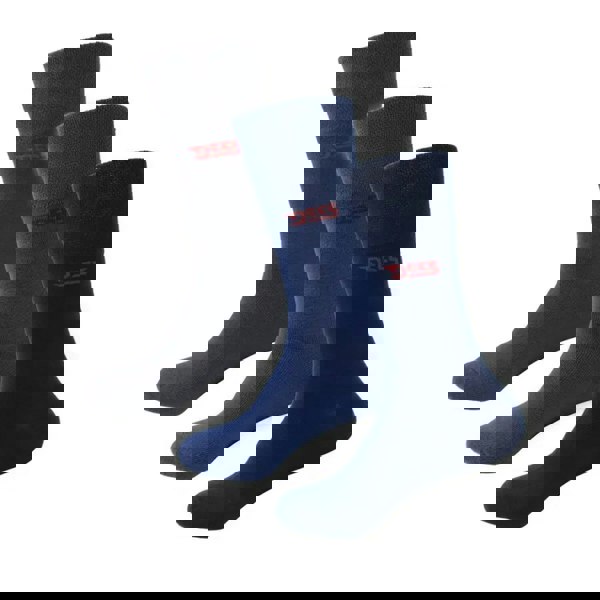 Duke Mens Harold 2 D555 Extra Wide Socks (Pack of 3) - Navy/Denim/Charcoal