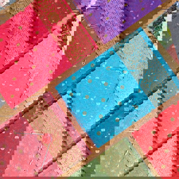 Paper High Medium Sari Fabric Photo Album