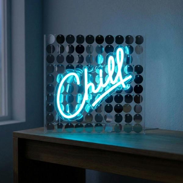 Garden Greatness Chill Neon-Style Wall Mantel Sign