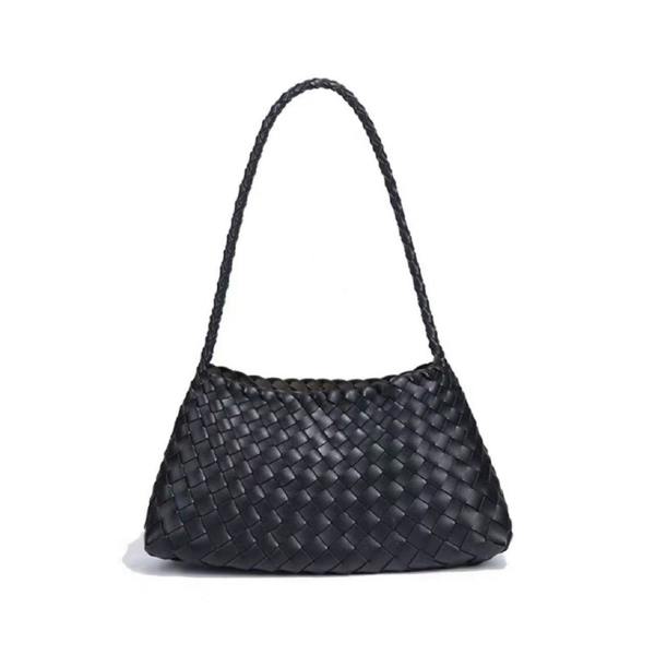 RIMINI Weaving Eco Leather Bag 'Erica' - Black