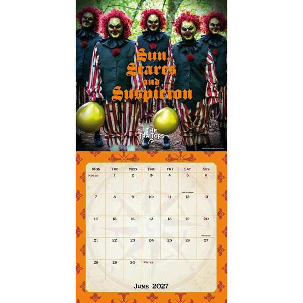 The Traitors Calendar 2027, Wall Calendars, Month To View, Entertainment, Gift
