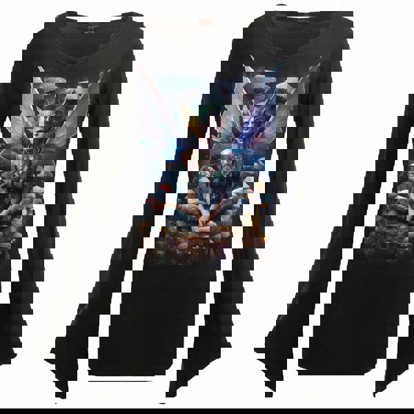 MAGICAL - V Neck Goth Sleeve Top Black