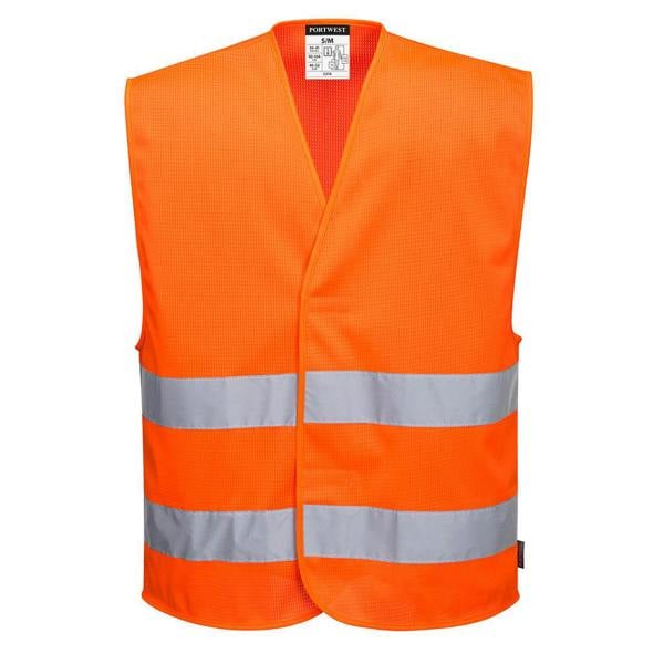 Hi-Vis Mesh Two Band Vest Portwest