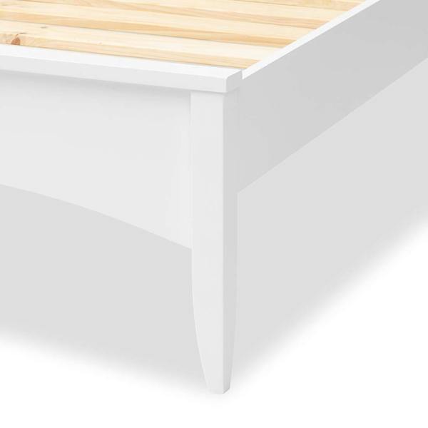 Statement Furniture Edward Hopper White Bed Frame with Tall Slatted Headboard Single 3ft, Double 4ft6