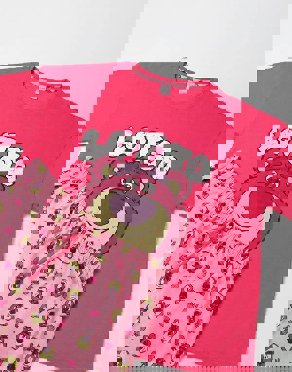 Disney Womens Pink Lotso Short Sleeve Long Leg Pyjama Set