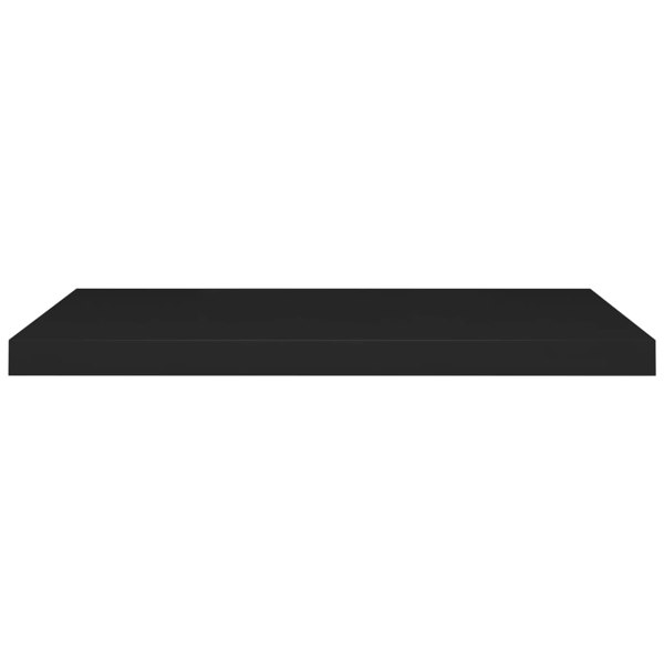 Berkfield Floating Wall Shelves 2 pcs Black 80x23.5x3.8 cm MDF