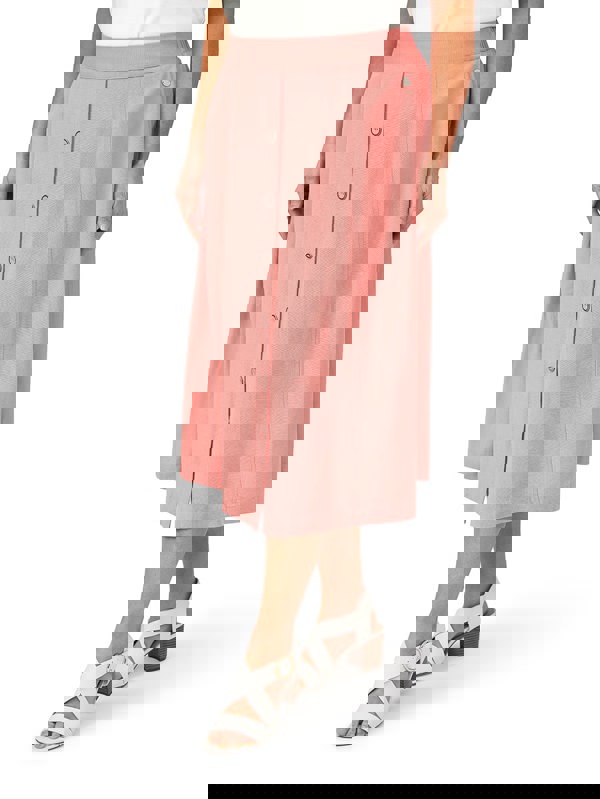 PennyPlain Button Through Skirt - Dusk