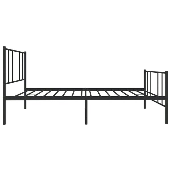 Berkfield Metal Bed Frame with Headboard and Footboard Black 100x200 cm