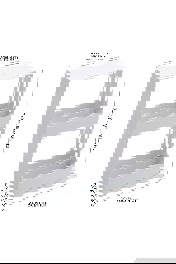 Living and Home 2-Tier&2-Row Rotating Jars Spice Rack Kitchen Storage Holder Shelf Cabinet Organizer