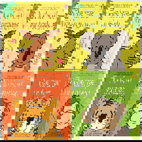 Usborne Touchy Feely Wild Animals Collection 4 Books Set by Fiona Watt