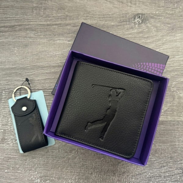 Mala Leather Leather Golf Wallet & Keyring Gift Set