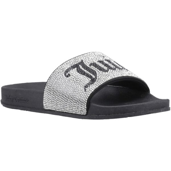 Juicy Couture Womens/Ladies Donna Diamante Sliders - Silver