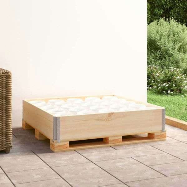 Berkfield Pallet Collar 100x100 cm Solid Pine Wood