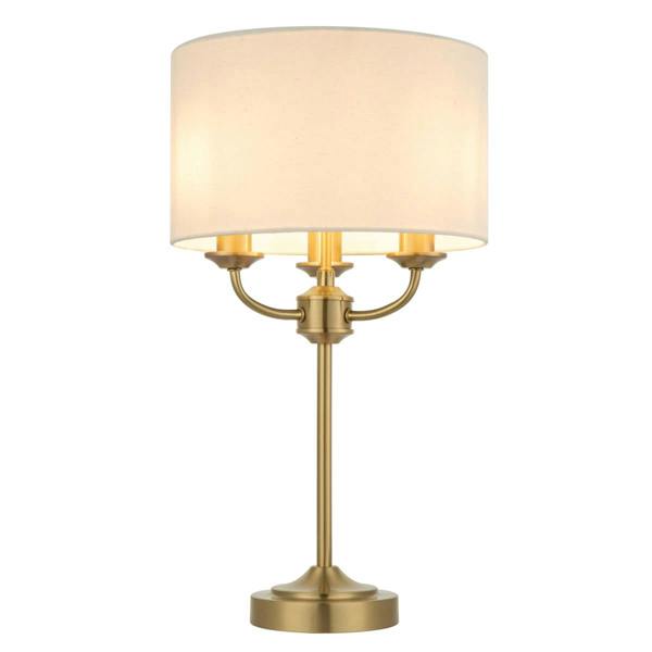 COSYLYTE Winston 3 Light Classic Table Lamp - Brass