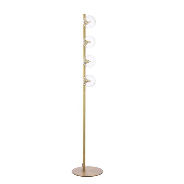Pagazzi Lighting Ophelia 4-Light Warm Brass Floor Lamp