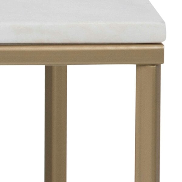 Wyld Haus Vodskov Coffee Table with White Marble Top