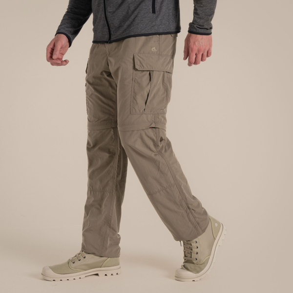Craghoppers Mens NosiLife III Convertible Cargo Trousers - Pebble