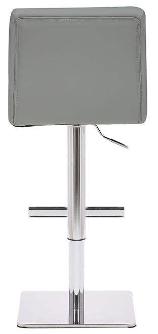 Lamboro Allegro Deluxe Kitchen Bar Stool, Faux Leather, Height Adjustable with Backrest, Breakfast & Home Barstool, Grey