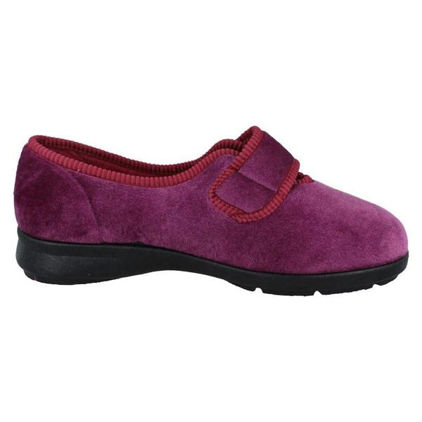 DB Shoes Ladies DB Shoes 2V Fitting Strap Fastening Slippers Caroline 2
