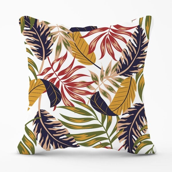 Warren Reed Hawaiian Style Jungle Leaves Cushions