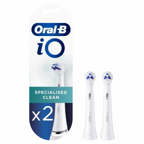 Oral-B iO Specialised Clean Toothbrush Heads, Pack of 2 Counts