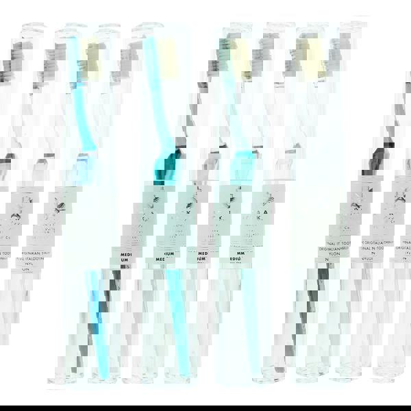 Acca Kappa Lympio Turquoise Nylon Medium Toothbrush