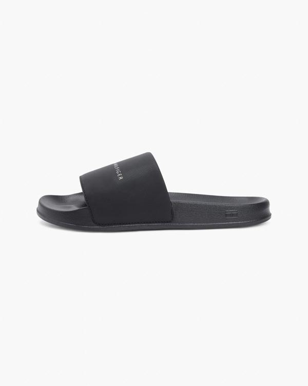 Tommy Hilfiger Core TH Mens Pool Sliders - Black