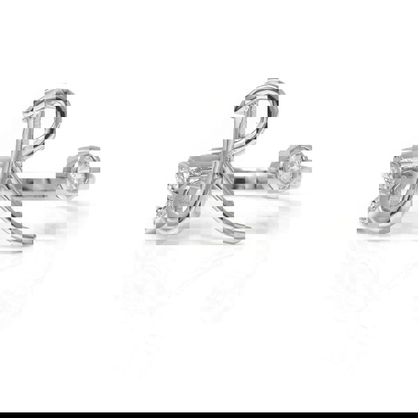 Say It With Adjustable Winged Initial Ring - Sterling Silver