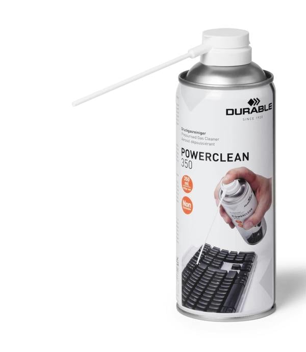 Durable POWERCLEAN Non-Flammable Compressed Air Duster Can | 6 Pack | 350ml