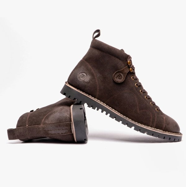 Popps 1961 MOD Mens Suede Boots Brown