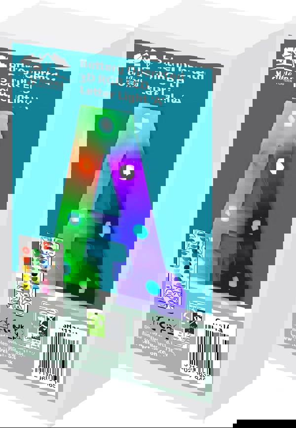 St Helens Battery Operated RGB Letter   With Remote Control Letter A