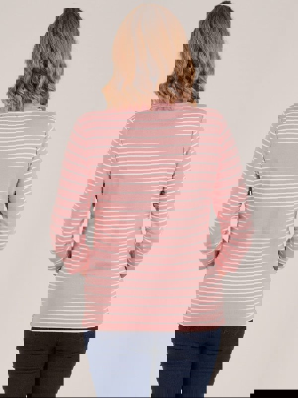 PennyPlain Round Neck Striped Top - Dusk