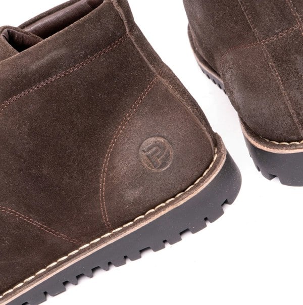 Popps 1961 MOD Mens Suede Boots Brown