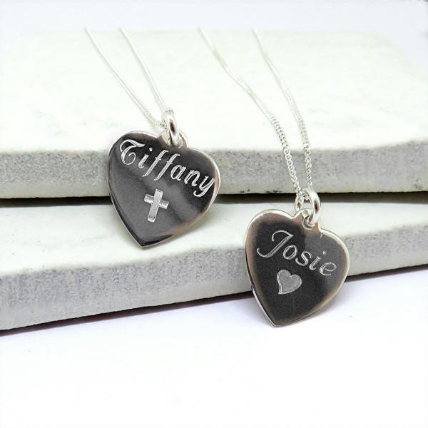 Aye Do Gifts Personalised Sterling Silver Heart & Symbol Necklace