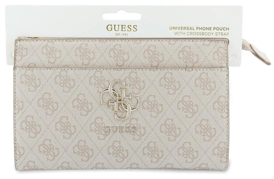 Guess PU Big 4G Logo Universal Phone Pouch with Strap Pink - GUWPO5P4GP4GLP