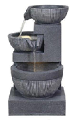 Tranquillity Water Features 3 Bowl Pour Contemporary Water Feature